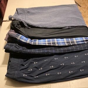 Five pairs of mens sleep lounge pants